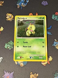 Pokemon Cards Turtwig DP01 Holo Black Star Promo - (LP) HOLO BLEED - Image 1