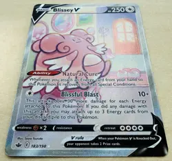 Blissey V 183/198 - SWSH Chilling Reign Alt Art Holo Rare - Pokemon TCG Card NM - Image 2
