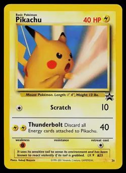 Pokemon Card - Pikachu (SNAP) #26 WoTC Black Star Promo - Image 1