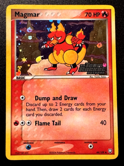 Magmar 44/109 EX Team Rocket Returns Pokemon Card Reverse Holo Foil Rare LP - Image 1