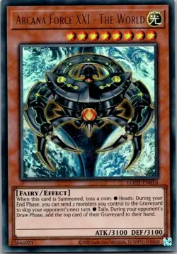 Arcana Force XXI - The World #LODT-EN016 Yu-Gi-Oh! Card Near Mint - Image 1