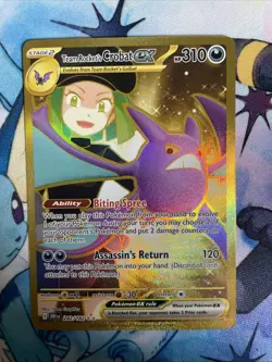 Team Rocket's Crobat ex 242/182 Destined Rivals Holo Pokemon Card - Image 1