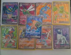 9 Card Pokemon Full Art Ex Lot Nice Art Toxicroak Absol Chi-yu And More - Image 1
