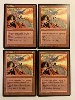 4X SP/MP MTG Magic The Gathering Pyroblast Ice Age Common Red Cards - Image 1