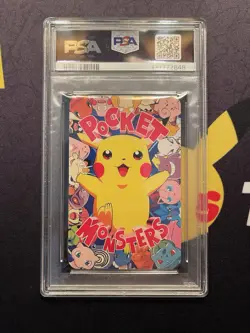 Pop 1 1999 TELEVI-KUN POKEMON DX CARD GAME TELEVI-KUN FEBRUARY-Green Mew PSA 10 - Image 2