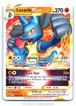Lucario VSTAR SWSH214 - SWSH Black Star Promo - Pokemon Card - Near Mint - Image 1