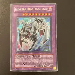 G2U Yugioh Elemental Hero Chaos Neos GLASEN036 Secret Rare 1st Edition NM - Image 1