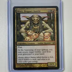 Magic: The Gathering Wort, Boggart Auntie Lorwyn Rare Black Red Goblin 252 - Image 1