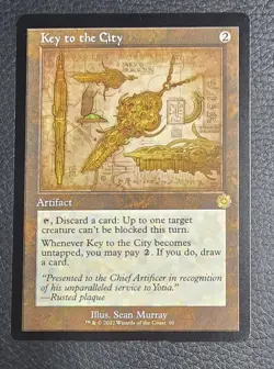 Key to the City - Retro Schematic R MTG The Brothers' War M/NM Artifact - Image 1