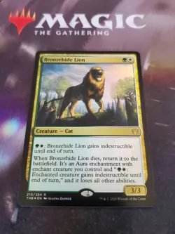 Mtg. Bronzehide Lion. Foil. Theros Beyond Death. Nm - Image 1