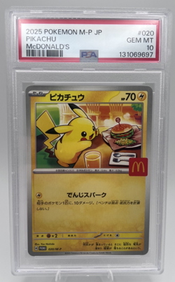 ⚡2025 POKEMON JAPAN M-P PROMO PIKACHU #020 🍔 McDonald’s PSA 10 GEM MINT! - Image 3