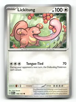Lickitung 108/165 - 151 - Pokemon Card NM/M - Image 1