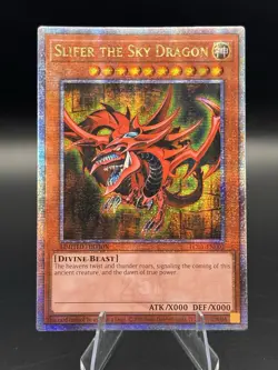 *** SLIFER THE SKY DRAGON *** QUARTER CENTURY SECRET RARE LC01-EN002 YUGIOH! - Image 1