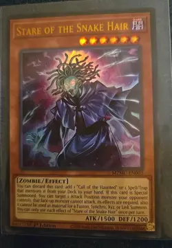 Yugioh! 1x Stare of the Snake Hair MZMU-EN003 Ultra Rare 1st Ed NM - Image 2