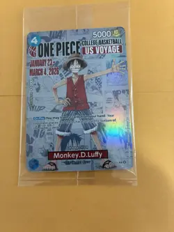 One Piece US Voyage College Basketball trading card. Series P055 - Image 1