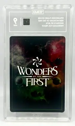 Wonders Of The First Prerelease Foil Proof Spellbroken Flame Golem TAG 9 Mint - Image 2