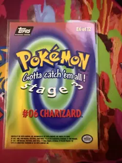 Vintage Topps Charizard Stage 3 E6 of 12 #06 Pokemon Card 1998 Non-Holo RARE - Image 2