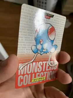 Tentacool Pokemon Card Carddass 1996 Japanese No.072 Rare Bandai From Japan F/S - Image 4