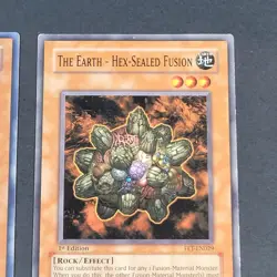 Yugioh TCG - 2x The Earth Hex Sealed Fusion - FET-EN029 - LP - Unlimited 2004 - Image 4