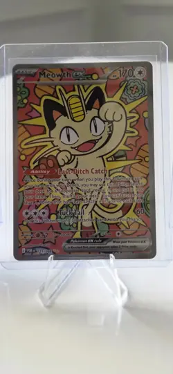 Pokemon Meowth Ex Full Art EX Basic 121/088 TCG Card English - Image 1