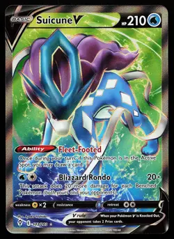 Suicune V 173/203 Ultra Rare Evolving Skies Pokemon Card - Image 1