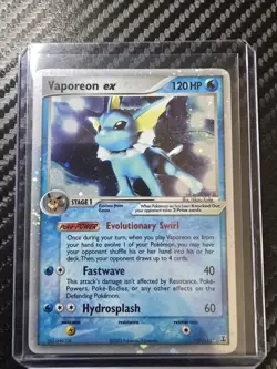 Pokemon TCG Vaporeon EX Holo Ultra Rare Card 110/113 Delta Species - Image 1