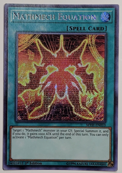 Yugioh TCG - 1x Mathmech Equation - MYFI-EN010 - VLP - Secret Rare - 1st - 2019 - Image 1