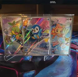 Pokemon TCG First Partner Illustration Collection Series 1 Gen 4 Sinnoh Starters - Image 1