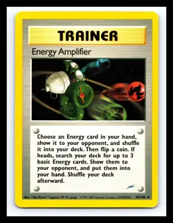 💥 Energy Amplifier Trainer # 98/105 Neo Destiny 2002 Pokemon TCG Vintage Card - Image 1