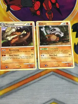 D794 POKEMON TCG TRIUMPHANT 2010 CUBONE 60 MAROWAK 44 LP-DMG - Image 1