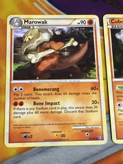 D794 POKEMON TCG TRIUMPHANT 2010 CUBONE 60 MAROWAK 44 LP-DMG - Image 2