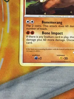 D794 POKEMON TCG TRIUMPHANT 2010 CUBONE 60 MAROWAK 44 LP-DMG - Image 5