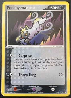 Pokemon TCG Poochyena EX Deoxys 70/107 Regular LP - Image 1