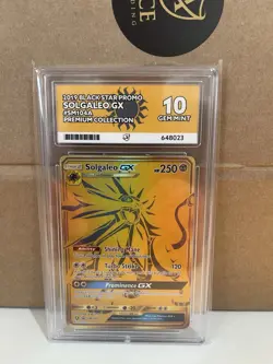 Pokemon TCG Solgaleo GX 2018 Black Star Promo English Ace Graded Gem 10 - Image 1