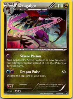 Dragalge 86/122 - XY - BREAKpoint Pokemon Holo Rare NM - Image 1