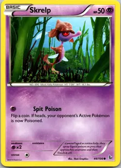 Skrelp 44/106 - XY - Flashfire Pokemon Common LP - Image 1