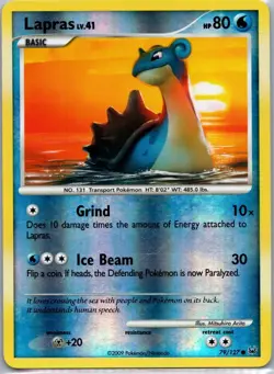 Pokemon TCG Lapras - 79/127 - Common Reverse Holo Platinum Base Set LP+/NM - Image 1