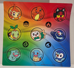 Sticker sheet from Pokemon First Partner Series 1 Collection, STICKER SHEET ONLY - Image 1