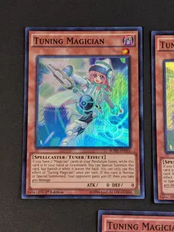 Yugioh TCG - 3x Tuning Magician - BOSH-EN001 - NM/LP - Super Rare - 1st Edition - Image 4