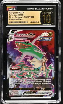 ‼Rayquaza VMAX Pokemon (2022) Silver Tempest - TG20/TG30~ GRADE 10 PRISTINE!💨 - Image 1