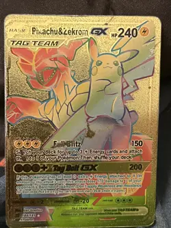 Pokemon TCG Pikachu & Zekrom GX Sun & Moon - Team Up 184/181 Holo Secret Rare - Image 2