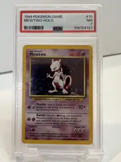 Mewtwo 10/102 Pokemon TCG 1999 Base Set Holo Unlimited Rare - PSA 7 - Image 1