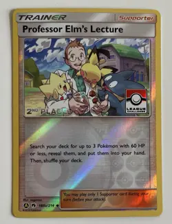 Professor Elm's Lecture 188a/214 Pokemon TCG League Challenge 2nd Place Promo NM - Image 1