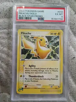 PSA 6 2003 Pokemon Black Star Promo #12 Pikachu Holo - Image 1
