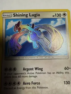 Shining Lugia - SM82 Pokemon Sun & Moon Promo Promo Near Mint - Image 5
