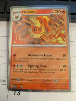 Pokemon Flareon #167 SVP Black Star Promo Cosmos Holo With Swirl 🍥 - Image 1