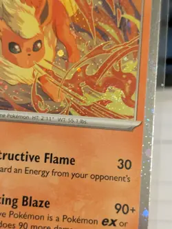 Pokemon Flareon #167 SVP Black Star Promo Cosmos Holo With Swirl 🍥 - Image 2