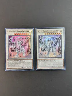 Yugioh TCG - 2x Azure Eyes Silver Dragon - SDBE-EN040 - NM/LP - Ultra Rare 2013 - Image 3