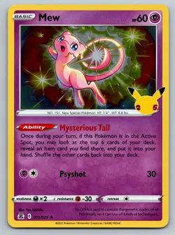 Mew 011/025 Holo: Celebrations Pokemon TCG Light Play - Image 1