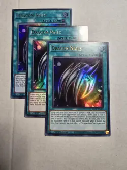3X Yugioh Dragon Nails BLCR-EN003 Ultra Rare 1st Edition NM - Image 1